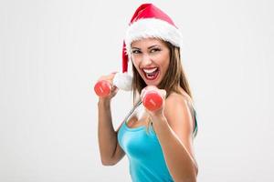 Christmas Fitness Woman photo