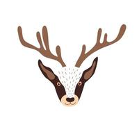 Deer head on a white background. vector illustration.