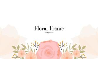 hermoso fondo de marco floral vintage vector