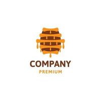 Honey logo icon design template flat vector