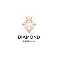 Royal jewelry line logo design template flat vector
