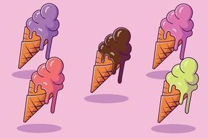 ilustración de icono de vector de helado. icono de comida concepto blanco aislado. estilo de caricatura plana adecuado para la página de inicio web, banner, pegatina, fondo