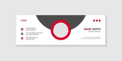 Email signature template design. business email signature vector banner