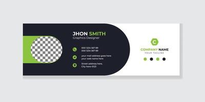 Email signature template design or email footer and creative social media cover banner vector