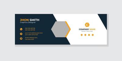 Email signature template or email footer and personal social media cover banner vector