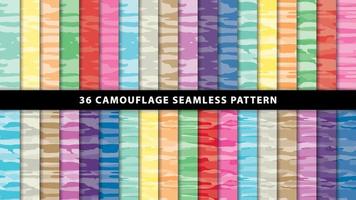 Collection military and army camouflage seamless pattern vector