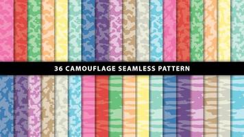 Collection military and army camouflage seamless pattern vector