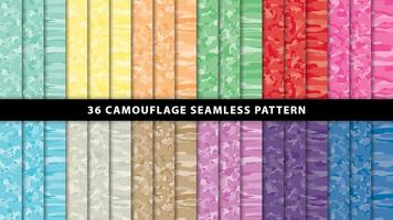 Collection military and army camouflage seamless pattern vector