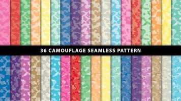 Collection military and army camouflage seamless pattern vector