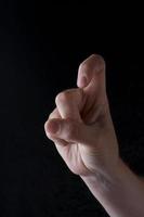 American Sign Language letter x photo