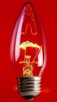 light bulb on a red background photo