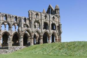 arches at whitby abbey ruins in north Yorkshire U.K. photo