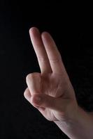 American Sign Language letter u photo