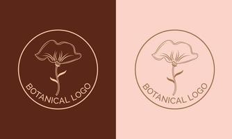 diseño de logotipo botánico vector