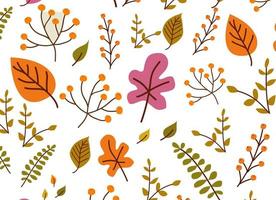 patrón de hojas de enredadera, ilustración vectorial, lindo fondo colorido vector