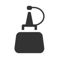 Black and white icon oil barrel vector