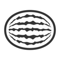 Black and white icon water melon vector