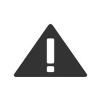 Black and white icon warning sign vector