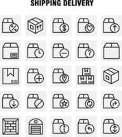 paquete de iconos de línea de entrega de envío para diseñadores y desarrolladores iconos de envío envío caja de carga paquete de entrega paquetes vector