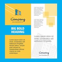 Buildings Company Brochure Title Page Design Company profile annual report presentations leaflet Vector Background