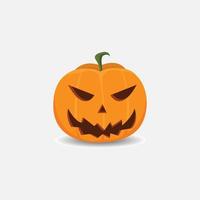 calabazas de miedo de halloween aisladas en la imagen vectorial blanca vector