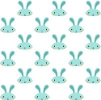 Cute pattern bunny head vector