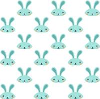 Cute pattern bunny head vector