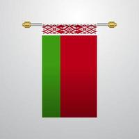 Belarus hanging Flag vector