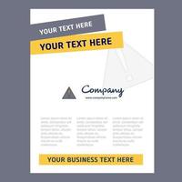 Error Title Page Design for Company profile annual report presentations leaflet Brochure Vector Background