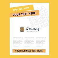 Boundary Title Page Design for Company profile annual report presentations leaflet Brochure Vector Background