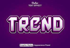 trend text effect with graphic style and editable. vector