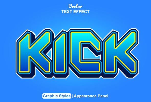 king text effect with graphic style and editable.