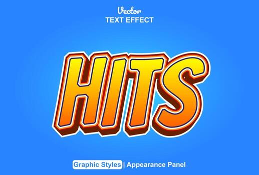 hist text effect with graphic style and editable. vector