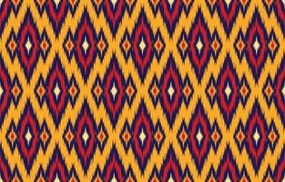 adorno geométrico ikat con diamantes. ikkat. patrón sin costuras estilo azteca. textura vectorial étnica tribal. bordado popular, indio, escandinavo, gitano, mexicano, alfombra africana, papel tapiz. vector