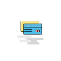 Flat Credit card Icon Vector