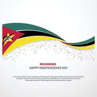 Fondo feliz día de la independencia de mozambique vector