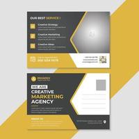corporate  post card template vector