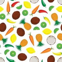 Fruit seamless pattern background vector