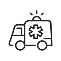 The ambulance, car, emergency icon. vector