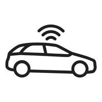 Car, detection, internet of things icon vector