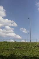 zona verde en la ciudad. área del parque día de verano en el área de recreación. foto