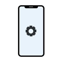 Mobile phone icon. Flat design style. Vector illustration