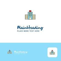 diseño de logotipo de hospital creativo lugar de logotipo de color plano para ilustración de vector de eslogan