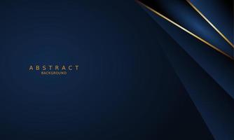 dark blue luxury premium background and gold line. vector