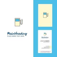 Fuel station Creative Logo and business card vertical Design Vector