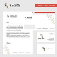 POP Business Letterhead Envelope and visiting Card Design vector template