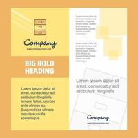 Cupboard Company Brochure Title Page Design Company profile annual report presentations leaflet Vector Background