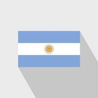 vector de diseño de larga sombra de bandera argentina