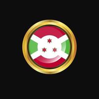 Burundi flag Golden button vector