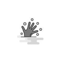 Magical hands Web Icon Flat Line Filled Gray Icon Vector